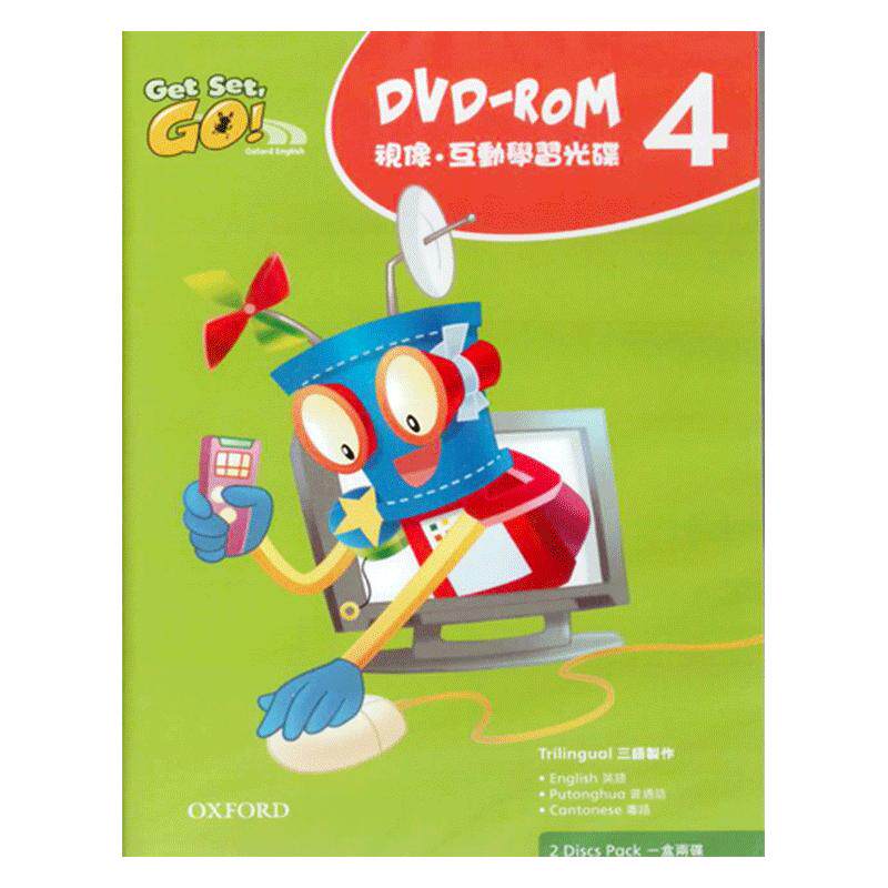 牛津原版3-6岁 Get set go 三语视像互动学生DVD-ROM level 4 英文原版 纯全英文版正版原著进口原版英语书籍