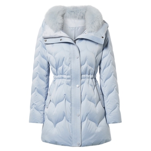 【匈牙利进口白鹅绒】La Koradior拉珂蒂修身新款中长款羽绒服女