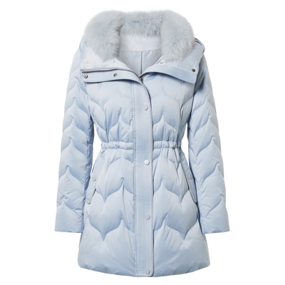 【匈牙利进口白鹅绒】La Koradior拉珂蒂修身新款中长款羽绒服女