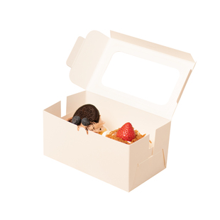 纸杯蛋糕盒子包装盒2/4/6/12粒杯子一次性开窗小甜品马芬杯打包盒