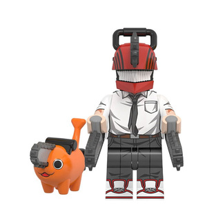 电锯人电次积木人仔啵波奇塔玩偶套装刀之恶魔第三方稀有拼装玩具