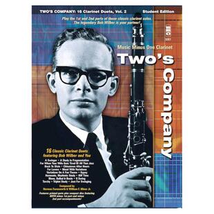 鲍勃 威尔伯 两个人的 16首单簧管二重奏 附CD MMO原版乐谱书 Bob Wilber Twos Company 16 Clarinet Duets Vol 2 HL00400121