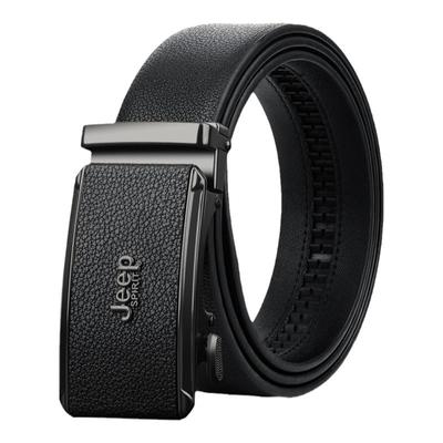 Jeep皮带男真皮自动扣商务百搭纯头层牛皮腰带中青年裤带韩版潮