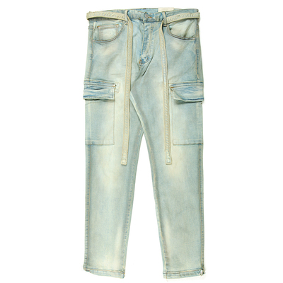 弹力宽松牛仔裤mnml水洗四季款