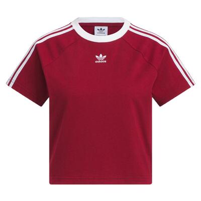 Adidas阿迪达斯三条纹日常纯棉运动修身版型短袖圆领T恤KF0314