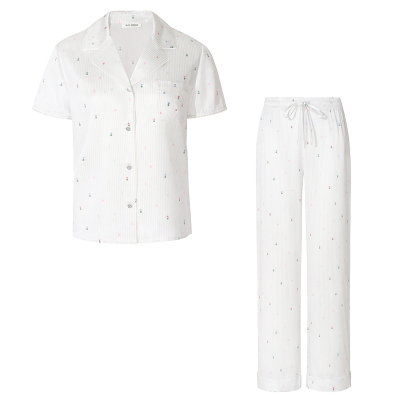 SILKYMIRACLE真丝短袖长裤睡衣