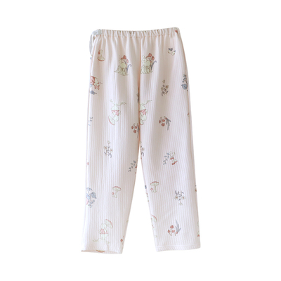 浪莎孕妇睡裤不勒肚秋冬纯棉保暖