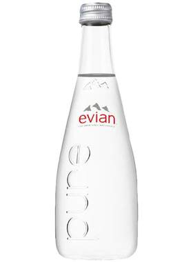 法国天然矿泉水Evian玻璃瓶进口
