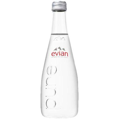 法国天然矿泉水Evian玻璃瓶进口