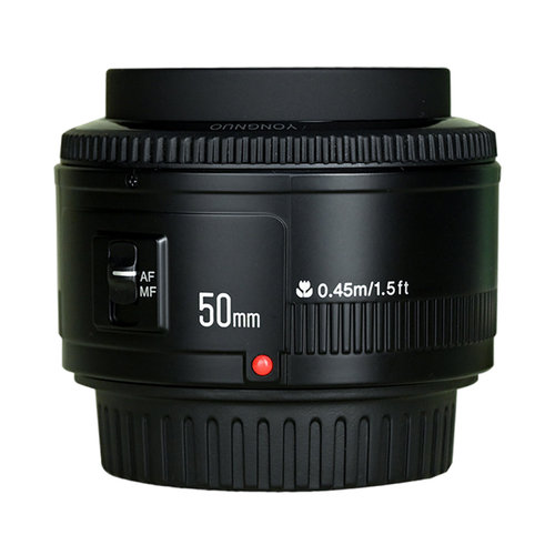 永诺50mm定焦镜头全画幅大光圈F1.8适用佳能EF口小痰盂尼康F口