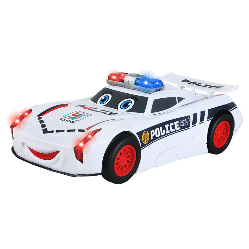 变形警车机器人3D炫彩灯光音乐