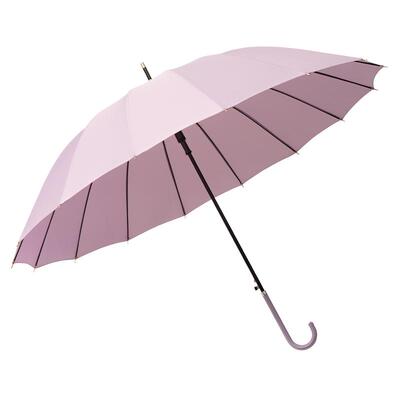 小清新弯柄纯色女16骨防水套雨伞