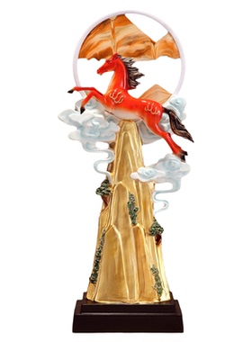 轻奢平步青云骏马大摆件开业乔迁