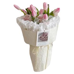 芯苼 高级感石纹肌理纸 褶皱鲜花包装纸 花艺资材手工礼物diy材料