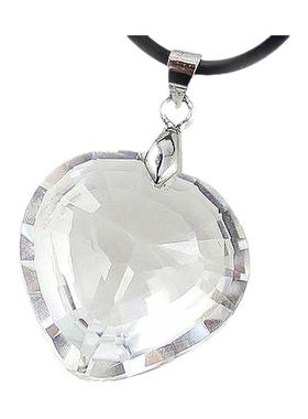 水晶心形项链吊坠