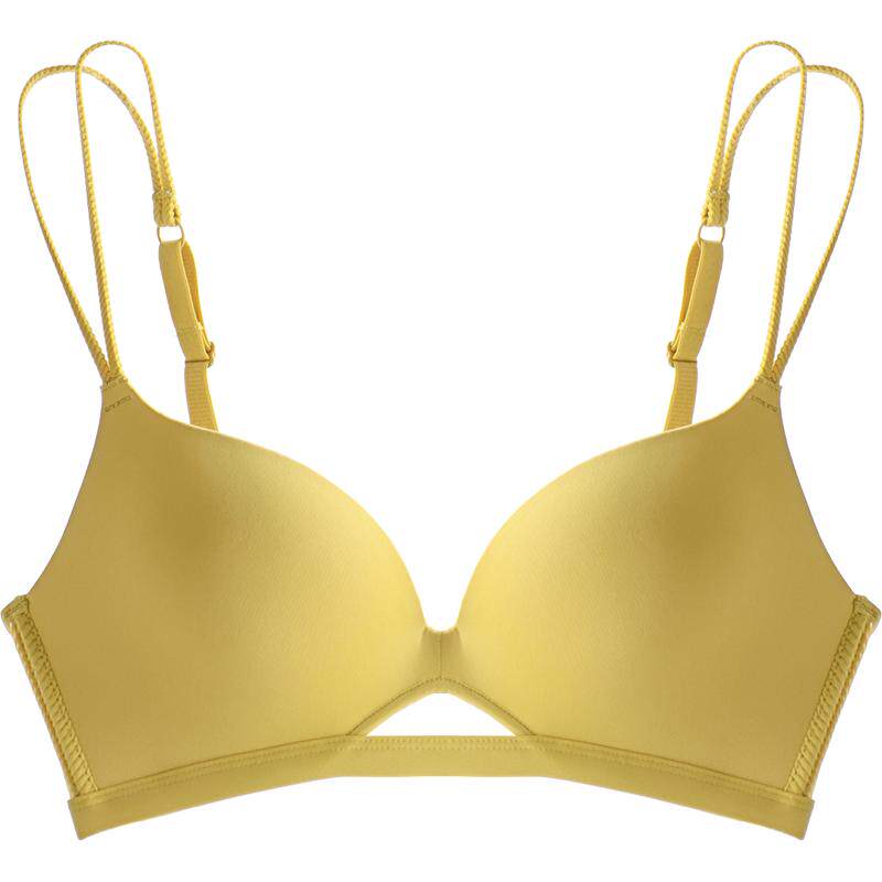 内衣女无钢圈小胸聚拢性感防下垂收副乳无痕美背薄款文胸套装春夏