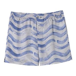 MANITO/曼尼陀Ocean Wave桑蚕丝男士短裤 海洋波浪印花睡裤
