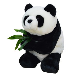 Pandaway熊猫带路仿真抱竹PP棉毛绒玩具儿童公仔玩偶包邮娃娃礼物