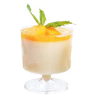 60ML迷你酒杯慕斯杯PS硬塑料一次性航空杯贴纸甜品杯子奶冻布丁杯