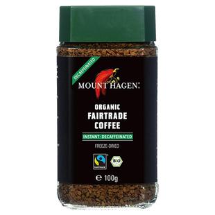 【自营】Mount Hagen脱因无蔗糖黑咖啡速溶冻干粉0脂低因咖啡瓶装
