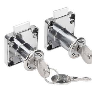 固特衣柜抽屉锁平头办公桌安全锁柜子锁暗装柜门通开家用床头柜锁