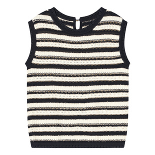 Goodland美地条纹针织背心马甲女外穿LC35104040