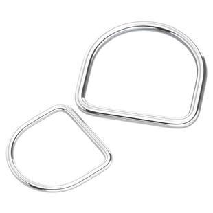 304不锈钢D型环 D形扣半圆环 箱包帽子DIY配件 无缝钢环 背带吊环