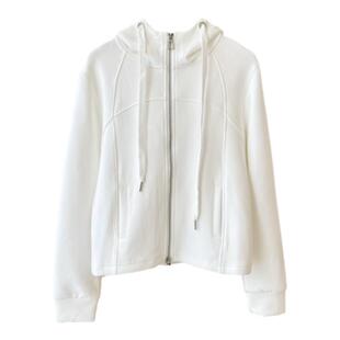 lu同款运动悠闲显瘦减龄纹理长袖宽开衫女百搭设计感上衣秋冬