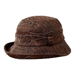 桑蚕丝锦油绸渔夫帽多种戴法防晒百搭显脸小秋冬高级感小香风帽子