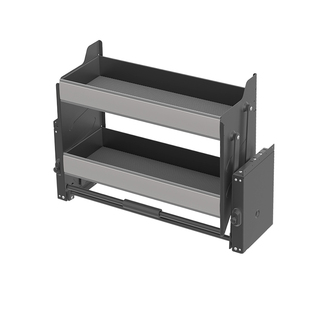 米司库吊柜拉篮厨房橱柜收纳篮双层壁柜升降机调味品下拉篮双阻尼