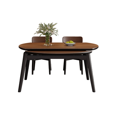 政府补贴蓝色理想实木餐桌椅组合复古伸缩胡桃色折叠多功能家用桌