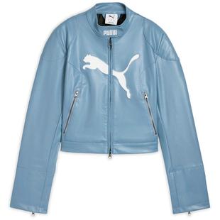 复古脉冲风仿皮休闲外套女PUMA彪马官方新款春季赛车风夹克632170