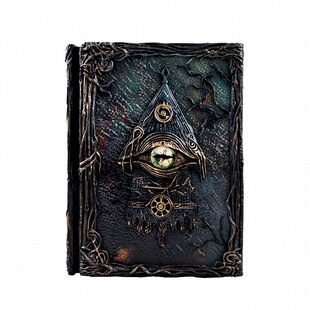 A5活页本小卡收纳卡册浮雕复古克苏鲁魔法书手账手帐本子生日礼物
