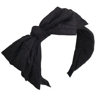 蝴蝶结发箍侧边高级感褶皱布艺发卡日韩宽边发窟洋气时尚发捆发饰
