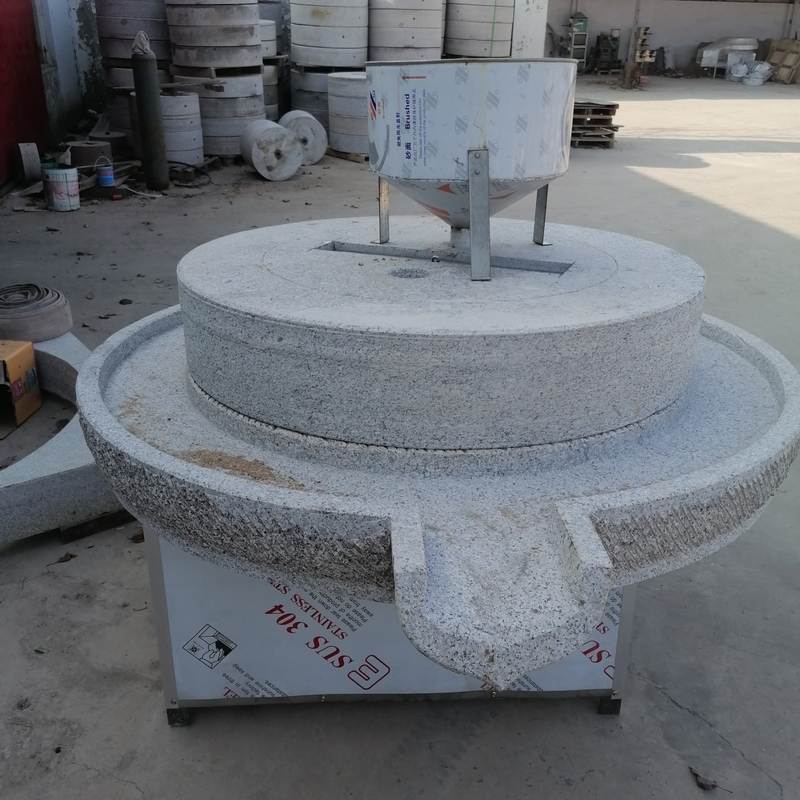 章丘石磨肠粉机电动石磨机电动商用全自动打米浆磨浆机豆浆豆腐机