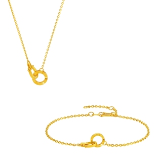 周六福黄金5G计价足金好运连连马蹄链坠手链生肖马系列新年礼物