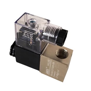 AKS艾克斯电磁阀2V025-08二位二通直通电磁阀一进一出DC24/AC220V