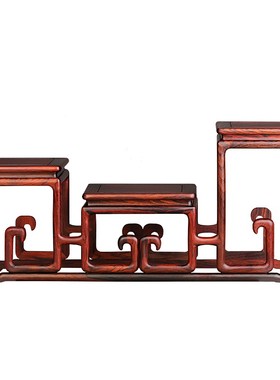 中式大红酸枝博古架实木花架