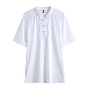 夏季冰丝短袖太极服女男新款太极上衣单件T恤功夫武术服装练功服