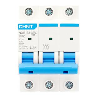 正泰 空气开关家用断路器1P2P3P4P10-100A短路过载保护小型NXB-63