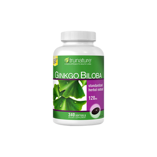 美国TruNature银杏叶提取物胶囊精华记忆片成人中老年提升专注力