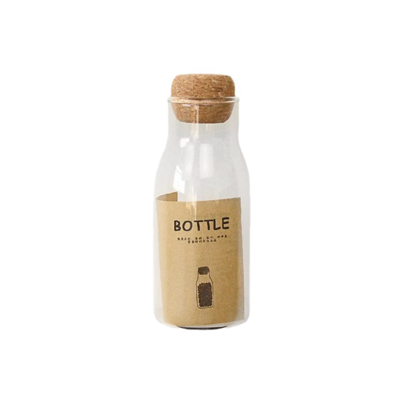 日式软木塞玻璃瓶透明密封罐储物瓶茶叶罐咖啡粉豆家用收纳储物罐