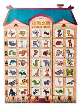 幼儿园认识数字门牌号上下左右