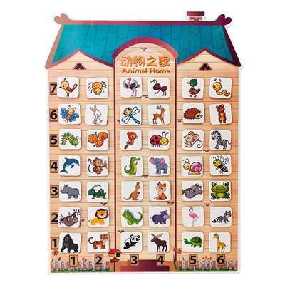 幼儿园认识数字门牌号上下左右