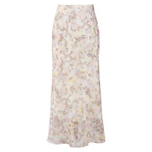 【商场同款】糖力 夏日繁花 度假风纱质印花鱼尾半身裙女中长款