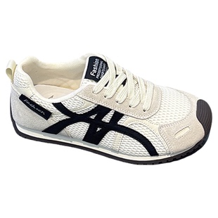 超软底~真皮透气网面德训鞋女2025秋季圆头显脚小休闲运动阿甘鞋