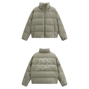 何泓姗同款 Kappa卡帕背靠背2025新款冬季保暖短款羽绒服女外套