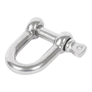 304 316不锈钢D型卸扣d形弓型起重吊装船用链条连接扣U型插杆钢扣