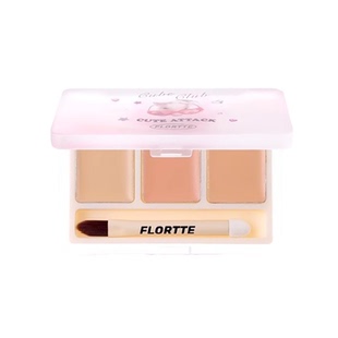 FLORTTE花洛莉亚旗舰店官方三色遮瑕膏遮盖泪沟双色高光痘印正品