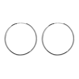 S999纯银针耳环大圆圈素圈简约高级感显脸小耳圈养耳耳钉爆款耳饰